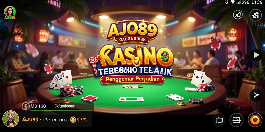 Tampilan menarik dari gameplay AJO89 di kasino.