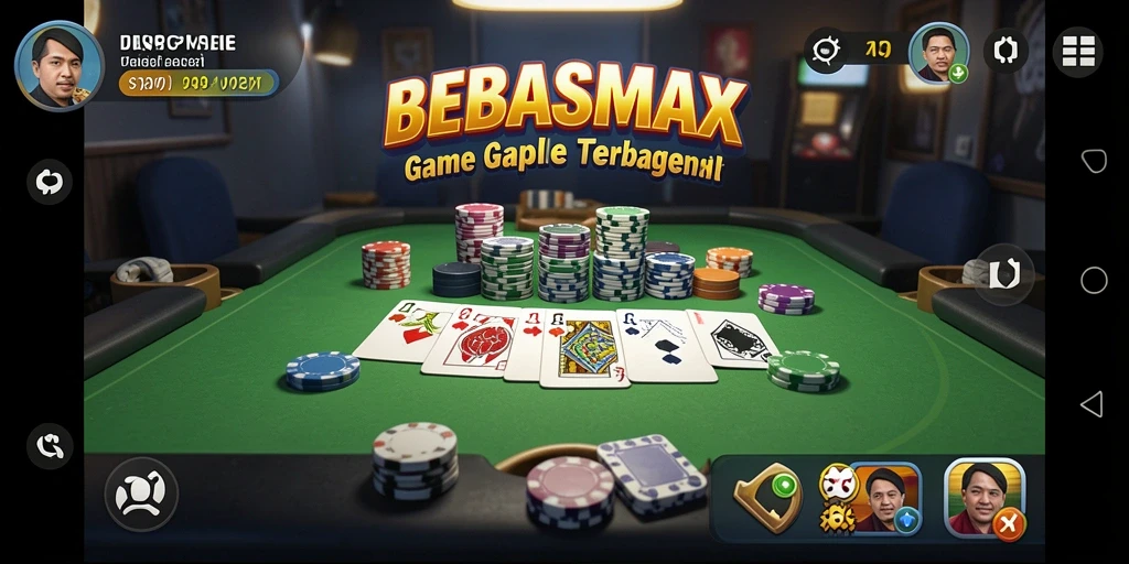 Tampilan seru gameplay Gaple di BEBASMAX.