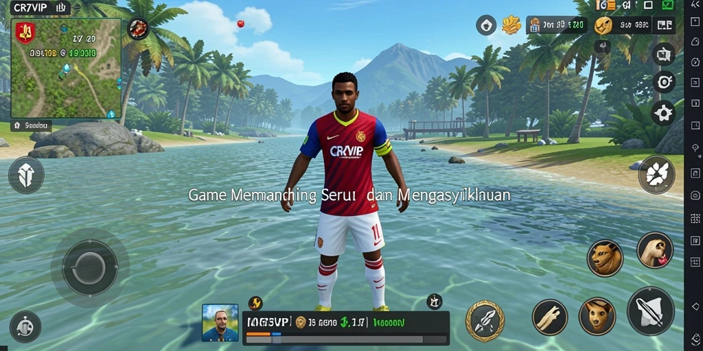 Gameplay aksi memancing yang mendebarkan di CR7VIP.
