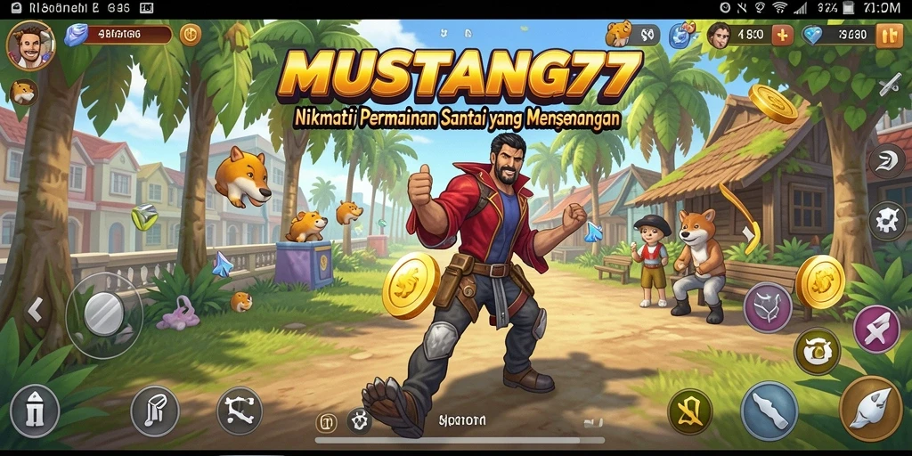 Tampilan gameplay santai dan menyenangkan dari MUSTANG77.