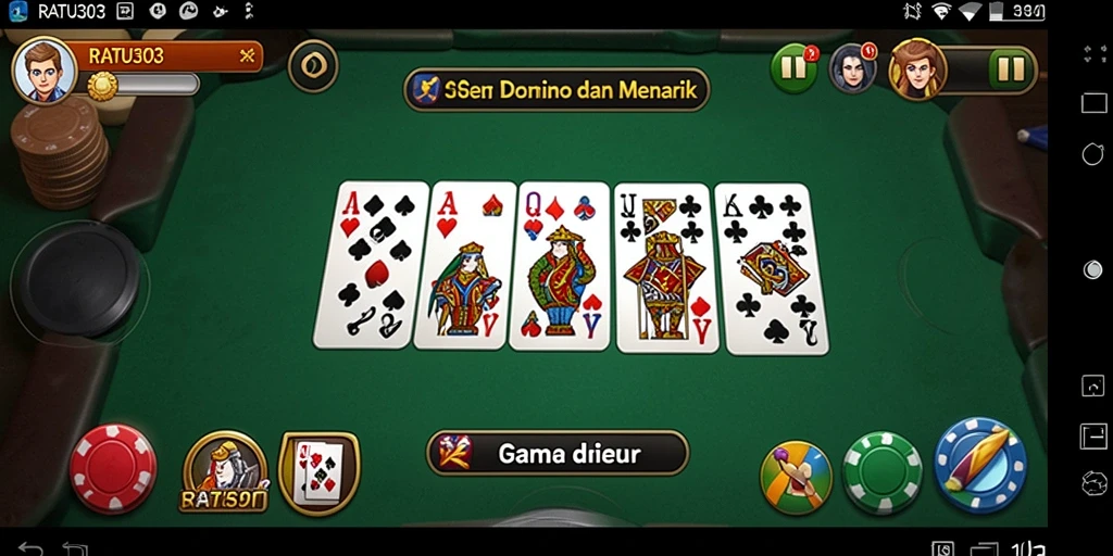 Tampilan menarik gameplay Domino dalam RATU303.